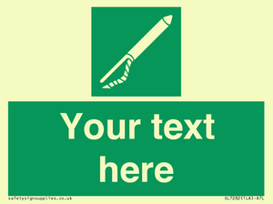 Custom sign safe condition Line throwing appliance